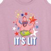 Women's SpongeBob SquarePants Lit Fireworks Patrick Graphic Racerback Tank - Heather Orchid - 2 X-Large - 2 of 4