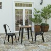 Merrick Lane Indoor/Outdoor Dining Table, 23.75" Round All Weather Poly Resin Top with Steel Base - 2 of 4