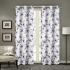RT Designer Collection April Printed Blackout Luxurious Decorative Grommet Curtain Panel 54" x 84" Silver - 2 of 4