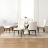 Bekrvio Modern High Back Dining Chairs Set of 2/4/6,Velvet Waffle Upholstered Armless Accent Side Chairs with Metal Legs for Dining/Living Room - 2 of 4