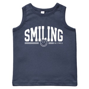 The Juniper Shop SmileyWorld Arched Varsity Toddler Tank - 1 of 4