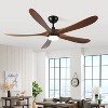 YUHAO Indoor 6-speed Modern and Farmhouse Soil Wood Ceiling Fan without Light and Remote Control - 2 of 4