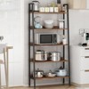 Coolmee 67 inch 5 Tier Tall Book Shelf, Narrow Book Storage Organizer with Open Shelves, Industrial Metal Frame Bookcase for Home Office - 4 of 4