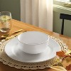 22 fl oz New Porcelain Round Rim Dinner Bowl White - Threshold™ - 2 of 3