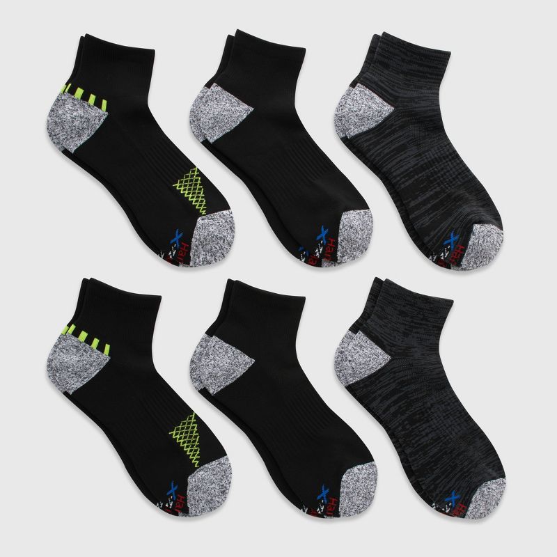 Hanes Premium Men's Performance Filament Ankle Socks 6pk - 6-12, 2 of 4
