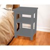 HomeRoots 28" Gray Solid Wood Nightstand - 2 of 4
