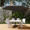 LeisureMod Sierra 9FT Outdoor Patio Market Umbrella with Tilt and Solar LED Lights, UV-Resistant Canopy for Backyard or Poolside - 2 of 4