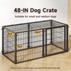 XBRIGH 42/38 Inch Dog Crates for Meidum Small Dogs Folding Metal Wire Cages Dog Kennels Pet Cage with Double-Door, Removable Tray White - 3 of 4