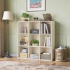 Cube Shelf Bookcase, 3-Tier Wooden Open Bookshelf, Floorstanding Storage Cabinet - 2 of 4