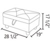 AndMakers 28.5 in. W Flannel Polyester Blend Rectangle Ottoman with Storage - 4 of 4