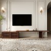 LOVSON 78.7"-110"Extendable TV Media Console for Up to 55+ Inch,  Modern TV Stand, Entertainment Center with Storage, for Living Room,Walnut - 2 of 4