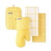KITCHENAID Quilted Cotton Terry Cloth Oven Mitt, Pot Holder, Kitchen Towel 4-Pack, Heat Resistant, Silicone Grip, Butter, 16"x26", 7"x13" & 7"x10" - 2 of 4
