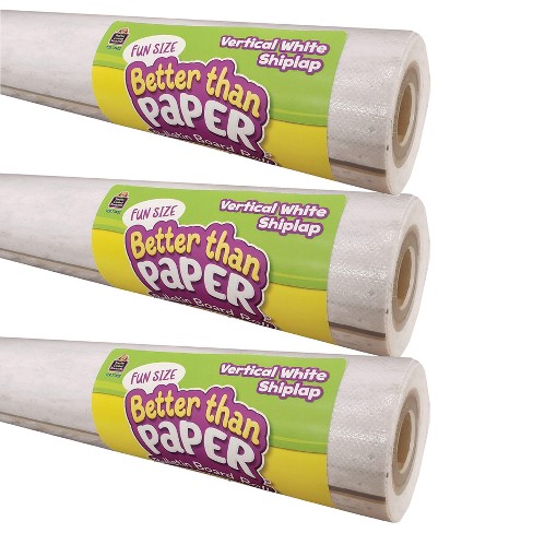 Teacher Created Resources® Fun Size Better Than Paper® Bulletin Board Roll,  18 X 12', Vertical White Shiplap, Pack Of 3 : Target