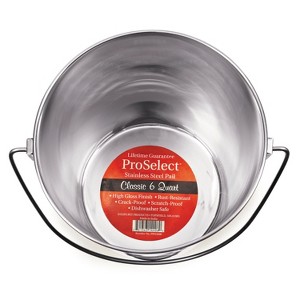 ProSelect Heavy Duty Stainless Steel Pails — Durable Pails for Kennels and Farms - 8¾", 6-Quart - 1 of 3