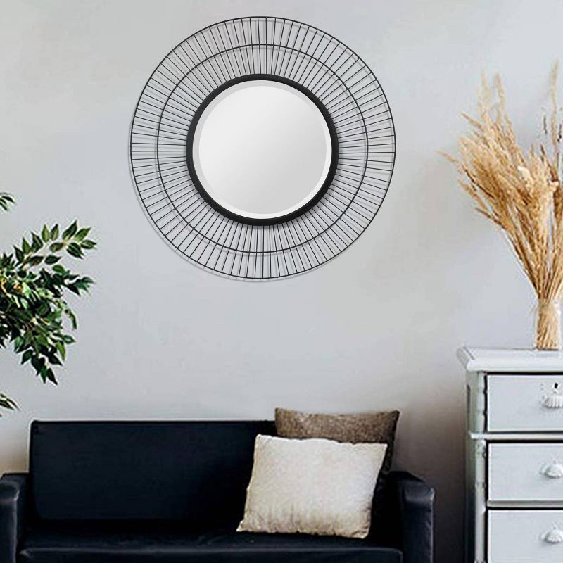 Two Loop Radial Wire Mirror Black - Stonebriar Collection, 6 of 9