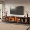 LOVSON 86 inch TV Stand for TVs up to 90", Entertainment Center with App Controlled LED Lights, 2 Drawers & Glass Door Storage, for Living Room - 2 of 4