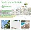 EROMMY 5-piece Foldable Patio Bistro Set With Rectangular Table And Chairs, Weather-resistant Iron Outdoor Dining Set For 4 People - 4 of 4