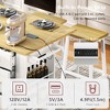 PAGED Modern Kitchen Island with Drop Leaf, Rolling Kitchen Cart with Pull Out Trash Can Storage, 5 Open Side Racks for Kitchen - 2 of 4