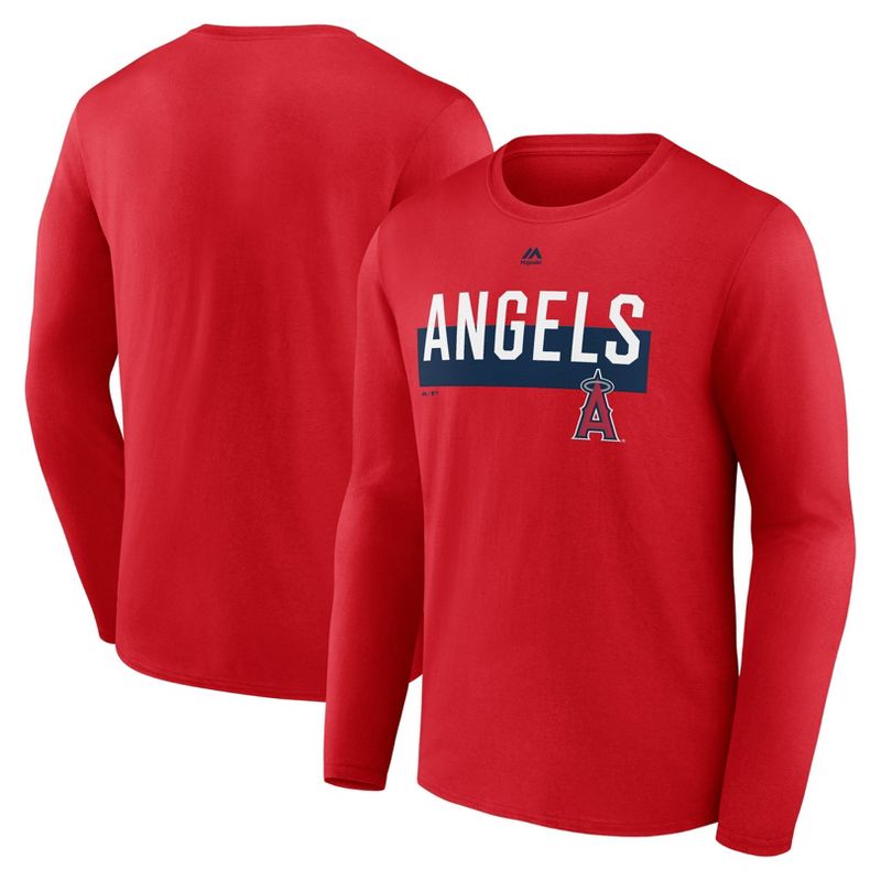 MLB Los Angeles Angels Men&#39;s Long Sleeve Core T-Shirt, 1 of 4