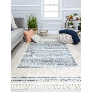 CosmoLiving By Cosmopolitan Bennett BT35B Shag Stripe Area Rug - 1 of 4