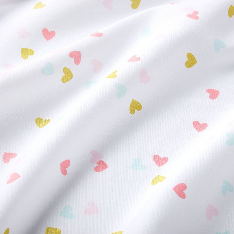 Fitted Crib Sheet Hearts - Cloud Island&#8482; White, 5 of 9
