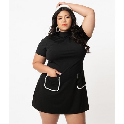 Smak Parlour Women's Plus Mock Turtleneck Wave Maker Dress