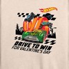 Women's - Hot Wheels - Valentine's Drive to Win Lightweight French Terry Wide Neck Long Sleeve Shirt - 2 of 4