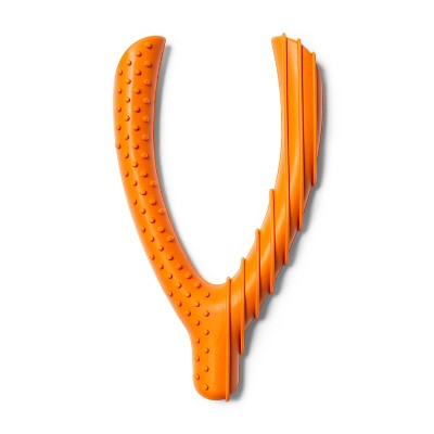 Rubber Wishbone Dog Toy - Orange - Boots & Barkley™