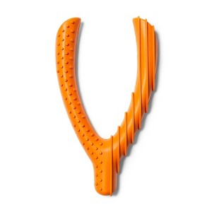 Rubber Wishbone Dog Toy - Orange - Boots & Barkley™ - 1 of 4