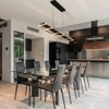 LLHZSY Rustic Aluminum Dimmable Rectangle LED Linear Chandelier Adjustable Kitchen Island Lights - W45.08" - 4 of 4