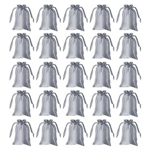 Unique Bargains Mini Smooth Soft Wedding Christmas Satin Bags with Drawstring 30 Pcs - 1 of 4