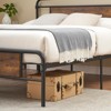 COZONY Queen Platform Bed Frame with Vintage Wood Headboard, Sturdy Metal Slats No Box Spring Underbed Storage Easy Assembly - 4 of 4