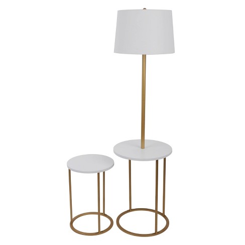 Stratton Floor Lamp And Accent Table, Combo Floor Lamp Set