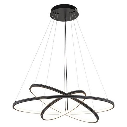 C Cattleya Modern 3-Light Tiered Integrated LED Rings Chandelier - image 1 of 4