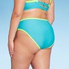 Women's Colorblock High Leg Cheeky Bikini Bottom - Wild Fable™ - image 2 of 4