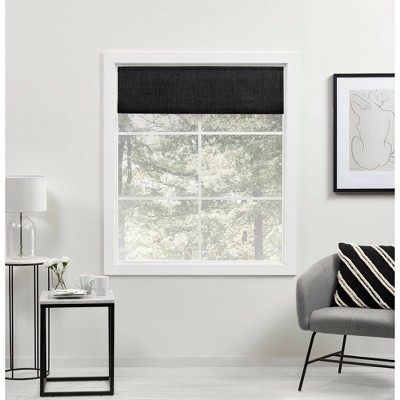 Acadia Black Cordless Total Blackout Roman Shade 31" x 64"