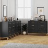Garvee Dresser TV Stand - 8 Drawer Wooden Chest of Drawers, Modern Entertainment Center with Metal Handles & Legs - 2 of 4