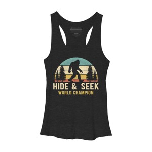 Women's Design By Humans Bigfoot - Hide And Seek World Champion By clickbong Racerback Tank Top - 1 of 2