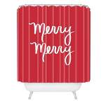 Lisa Argyropoulos Merry Christmas Shower Curtain Red - Deny Designs