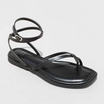 Women's Luisa Ankle Strap Thong Sandals - A New Day™
