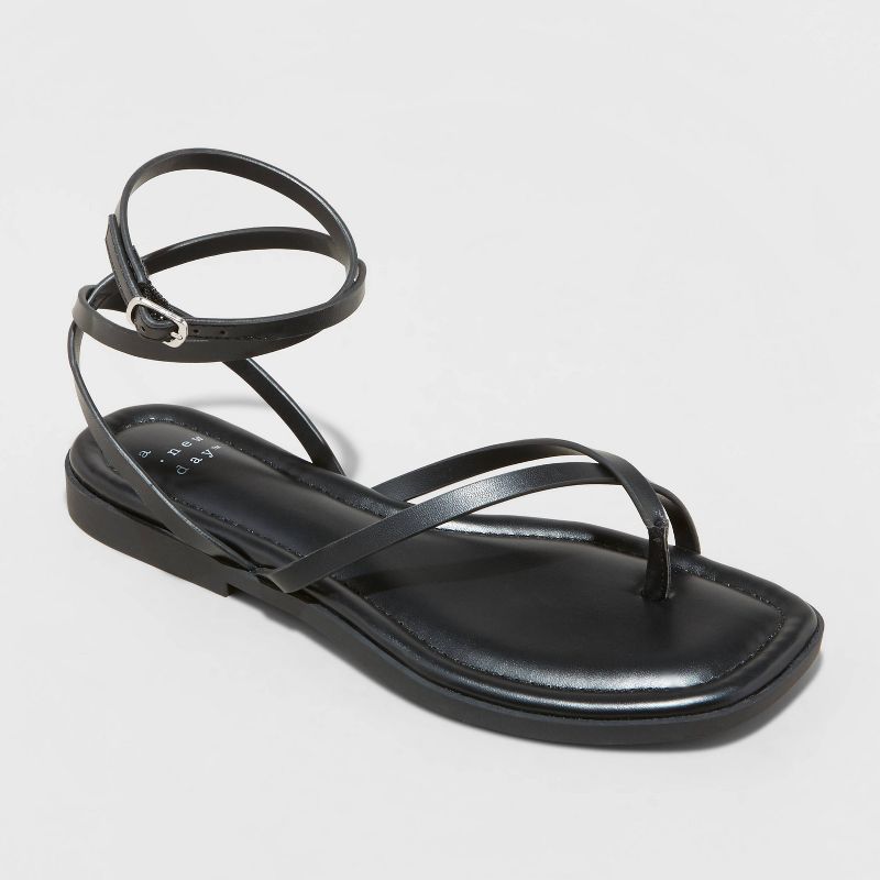Women&#39;s Luisa Ankle Strap Thong Sandals - A New Day&#8482;, 1 of 10