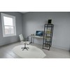 Vynxaria Rasse Writing Desk - Modern Black Metal Frame with Wooden Top & Shelves - 2 of 4