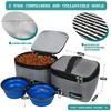 PetAmi Dog Travel Bag, Pet Supplies Organizer with Pockets, Food Container Collapsible Bowls, Gift Accessories Weekend Camping - 3 of 4
