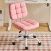Karl Home | 22.1 Inch Upholstered PU Lattice Swivel Office Chair - 2 of 4