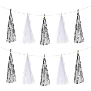 Unique Bargains Party Decoration Reusable Strong Rope Tassel Garland Banner 20 Pcs - 1 of 4