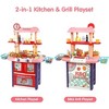 Whizmax 2 in 1 Kids Kitchen Playset & BBQ Grill Set, Toddler Play Kitchen with Realistic Light Sound Steam & Play Sink - 2 of 4