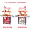 Whizmax 2 in 1 Kids Kitchen Playset & BBQ Grill Set, Toddler Play Kitchen with Realistic Light Sound Steam & Play Sink - image 2 of 4