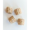 Slickblue Napkin Rings Set of 4, Water Hyacinth Woven Table Accents for Everyday or Holiday Dining - 2 of 4