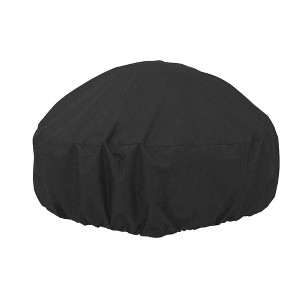Unique Bargains Dustproof Fire pit stove Dust Cover 33.46"x33.46"x15.75" Black 1 Pc - 1 of 4