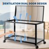 Large Hamster Cage with Acrylic Sides, Metal Guinea Pig Cages, Universal Wheels+Chew-Proof Dual Door Stackable Cages for Guinea Pigs - 2 of 4